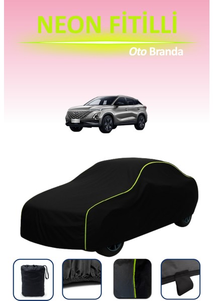 Siyah [chery Omoda 5 Pro] Uyumlu Neon Fitilli Araba Brandası, Su ve Toz Geçirmez