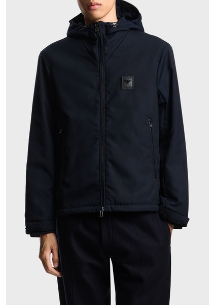 Logolu Regular Fit Kapüşonlu Mont Erkek Mont EM003417 AF18264 UB118