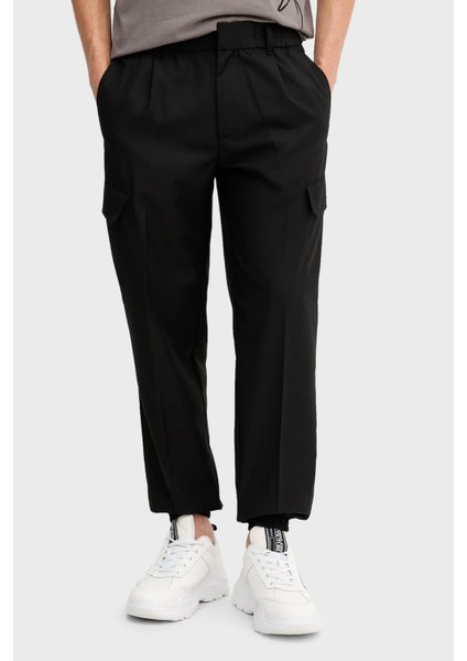 Relaxed Fit Normal Bel Lastikli Paça Kargo Pantolon Erkek Pantolon XM001208 AF12041 UC001