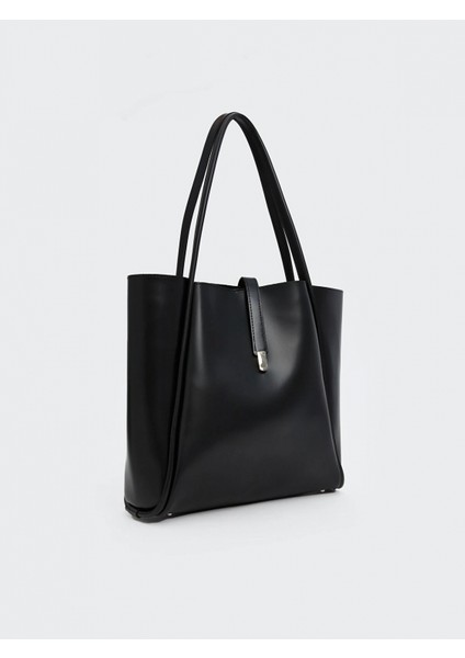 Lcw Accessorıes Siyah Deri Görünümlü Kadın Kol Çantası modelleri