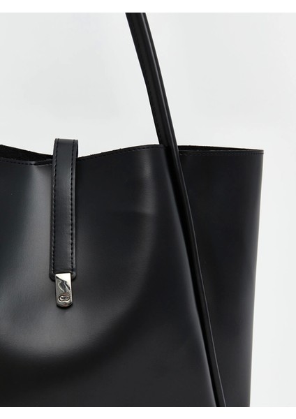 Lcw Accessorıes Siyah Deri Görünümlü Kadın Kol Çantası fırsatları