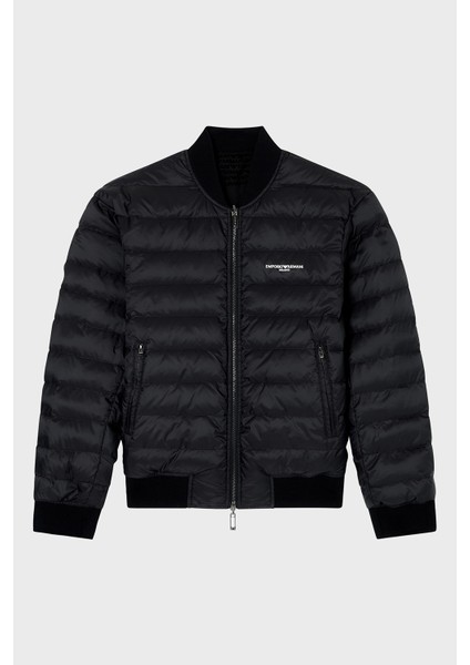 Jakarlı Logo Baskılı Regular Fit Kolej Yaka Çift Taraflı Mont Erkek Mont EM003783 AF19870 FC252