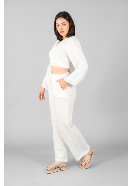 Müslin Kadın Palazzo Pantolon modelleri
