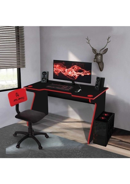 Oyuncu Masası 120x60x74 cm PVC Kenar Bantlı Çizilmez Yüzeyli 18 mm Kalın Dayanıklı Tabla modelleri