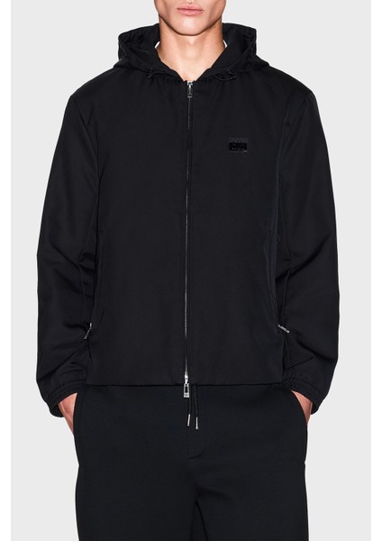 Logolu Regular Fit Su ve Rüzgar Geçirmez Ceket Erkek Ceket XM001102 AF16672 UC001