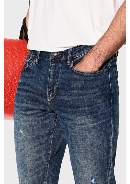 Streç Pamuklu Slim Fit Düşük Bel Dar Paça Jeans Erkek Kot Pantolon XM000070 AF17012 MB001 fırsatları