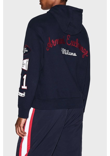 Logolu Streç Pamuklu Regular Fit Kapüşonlu Yaka Sweat Erkek Sweat XM000749 AF12656 UB101 modelleri