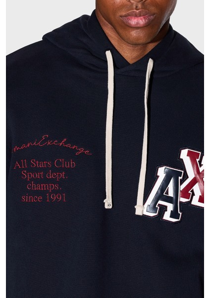 Logolu Streç Pamuklu Regular Fit Kapüşonlu Yaka Sweat Erkek Sweat XM000749 AF12656 UB101 fırsatları