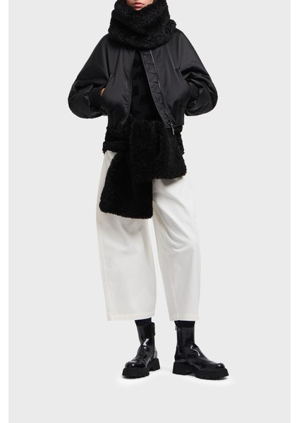 Jakarlı Regular Fit Bisiklet Yaka Şönil Kazak Bayan Kazak EW002761 AF19924 FC008 fiyatları