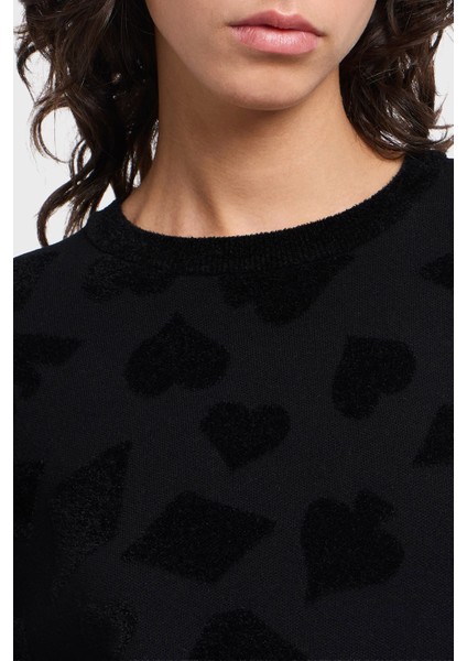 Jakarlı Regular Fit Bisiklet Yaka Şönil Kazak Bayan Kazak EW002761 AF19924 FC008 fırsatları