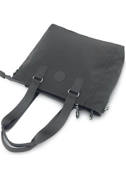 Suya Dayanıklı Klinkır Kumaş Çok Bölmeli Çapraz El ve Omuz Kadın Çanta Füme fiyatları