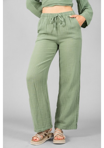 Müslin Kadın Palazzo Pantolon