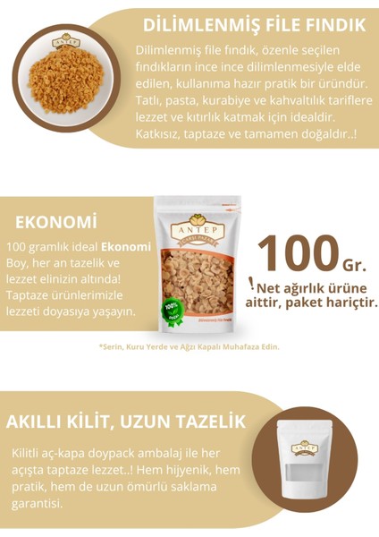 Dilimlenmiş File Fındık | 100 Gr. fırsatları