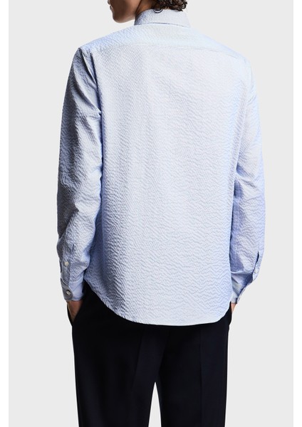 Jakarlı Pamuklu Regular Fit Klasik Yaka Gömlek Erkek Gömlek EM000099 TE16993 F9026 modelleri