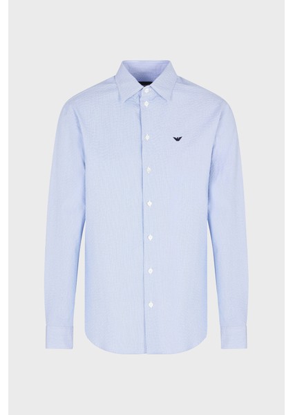 Jakarlı Pamuklu Regular Fit Klasik Yaka Gömlek Erkek Gömlek EM000099 TE16993 F9026 indirimleri