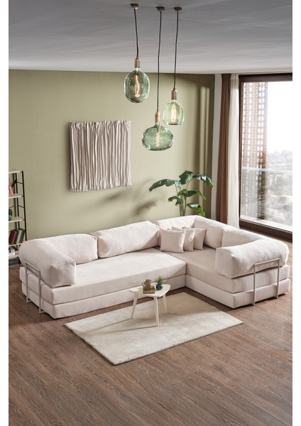 Legom Lucas Aktivite Koltuğu Yatak Olabilen Çok Amaçlı Kanepe L Koltuk Krem