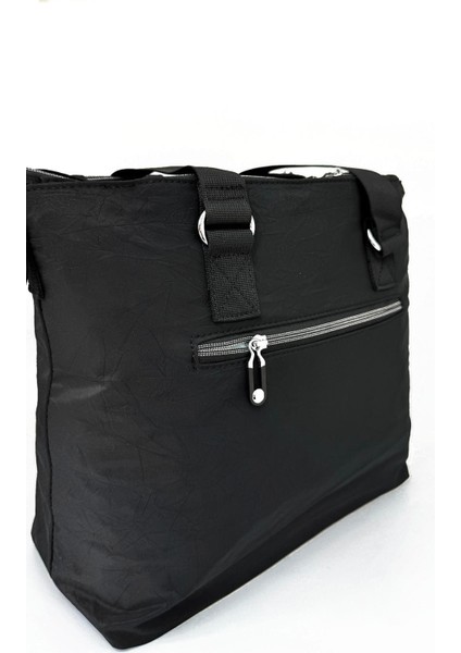 Suya Dayanıklı Klinkır Kumaş Çok Bölmeli Çapraz El ve Omuz Kadın Çanta Siyah fiyatları