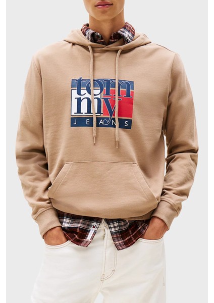 Logolu % 100 Pamuk Regular Fit Kapüşonlu Sweat Erkek Sweat DM0DM22092 Afe