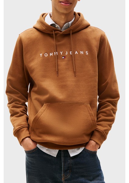 Logolu Pamuklu Regular Fit Kapüşonlu Polar Sweat Erkek Sweat DM0DM20746 Gvp