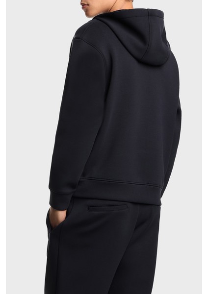 Logolu Streç Pamuklu Regular Fit Kapüşonlu Sweat Erkek Sweat EM002866 AF17547 UB118 modelleri