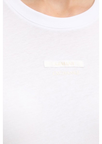 Logolu Pamuklu Slim Fit Bisiklet Yaka T Shirt Bayan T Shirt XW001369 AF10356 U0002 indirimleri