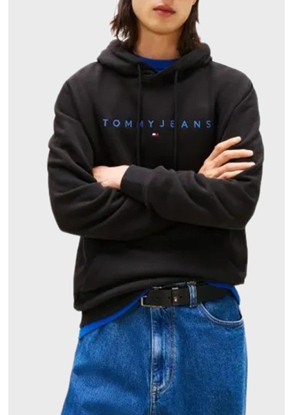 Logolu Pamuklu Regular Fit Kapüşonlu Polar Sweat Erkek Sweat DM0DM20746 0gk