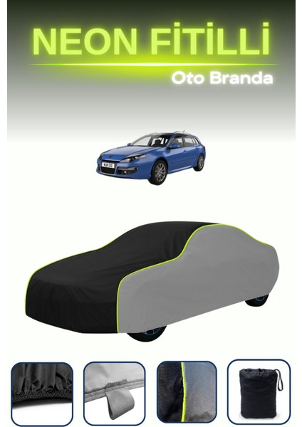 Gri-Siyah-Gri [renault Laguna Estate 2010 - 2016] Uyumlu Neon Fitilli Araba Brandası