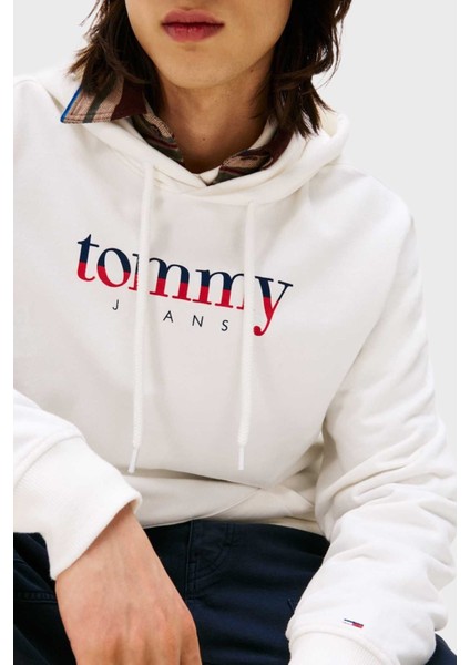 Logolu % 100 Pamuk Regular Fit Kapüşonlu Sweat Erkek Sweat DM0DM22113 Ybl modelleri