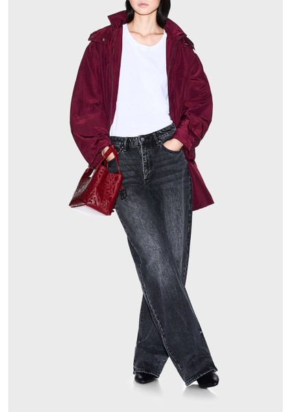 Pamuklu Relaxed Fit Yüksek Bel Geniş Paça Jeans Bayan Kot Pantolon XW000100 AF16084 MC002 fiyatları