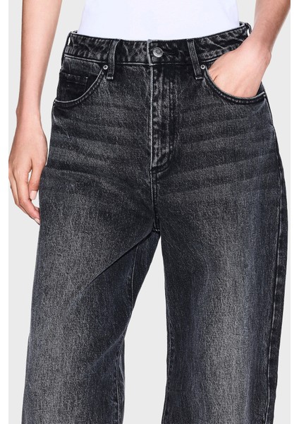 Pamuklu Relaxed Fit Yüksek Bel Geniş Paça Jeans Bayan Kot Pantolon XW000100 AF16084 MC002 fırsatları