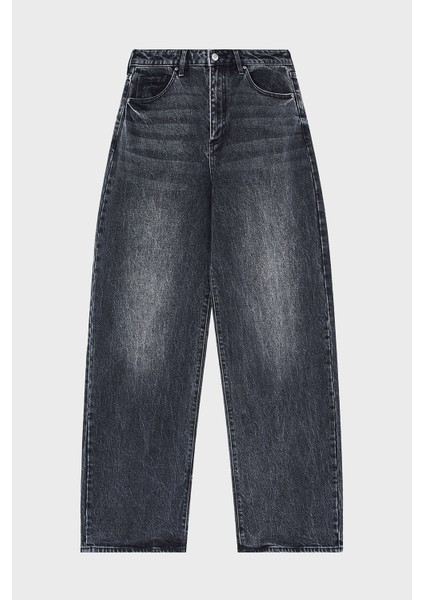 Pamuklu Relaxed Fit Yüksek Bel Geniş Paça Jeans Bayan Kot Pantolon XW000100 AF16084 MC002 indirimleri