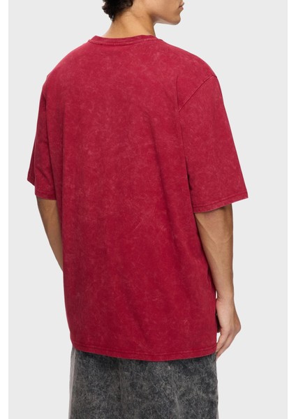 Pamuklu Oversize Fit Bisiklet Yaka Logolu T Shirt Erkek T Shirt LB25FWTURMUOT modelleri