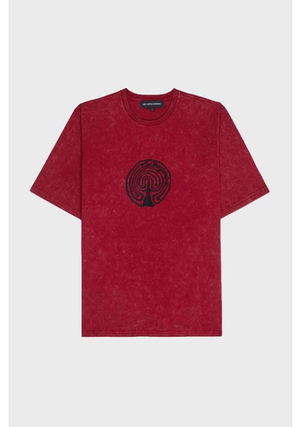 Pamuklu Oversize Fit Bisiklet Yaka Logolu T Shirt Erkek T Shirt LB25FWTURMUOT