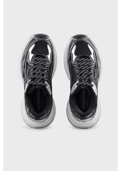 Logolu Metalik Detaylı Kalın Taban Sneaker Ayakkabı Bayan Ayakkabı EW003056 AF19766 MC372 modelleri