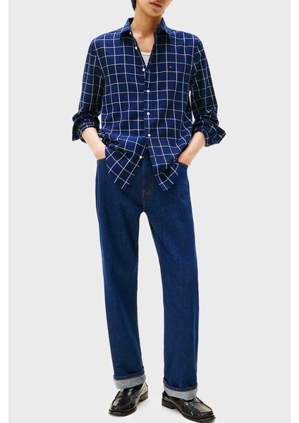 Kareli % 100 Pamuk Regular Fit Uzun Kollu Gömlek Erkek Gömlek MW0MW40451 0ms fiyatları