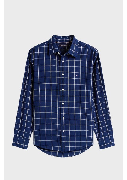 Kareli % 100 Pamuk Regular Fit Uzun Kollu Gömlek Erkek Gömlek MW0MW40451 0ms indirimleri