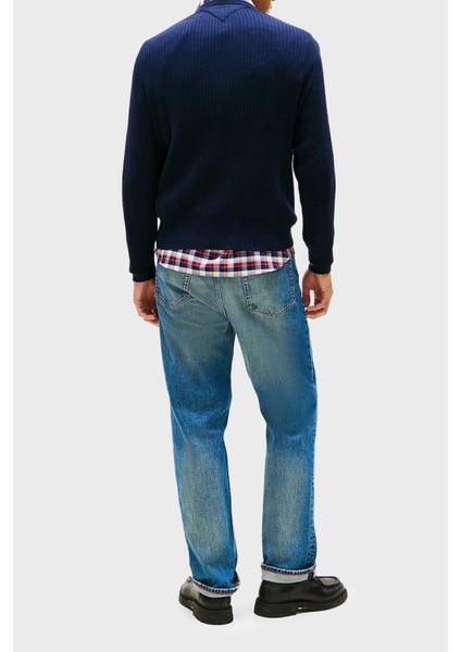 Pamuk ve Kaşmir Karışımlı Regular Fit Bisiklet Yaka Kazak Erkek Kazak MW0MW40449 Dw5 modelleri