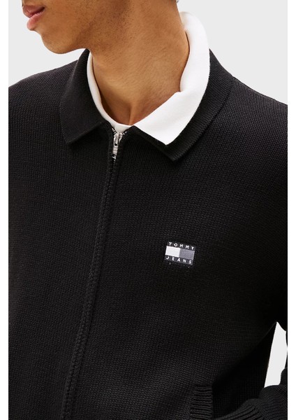 Logolu % 100 Pamuk Relaxed Fit Gömlek Yaka Örme Sweat Erkek Sweat DM0DM22106 Bds fırsatları