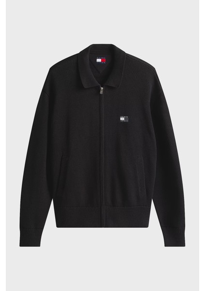 Logolu % 100 Pamuk Relaxed Fit Gömlek Yaka Örme Sweat Erkek Sweat DM0DM22106 Bds indirimleri