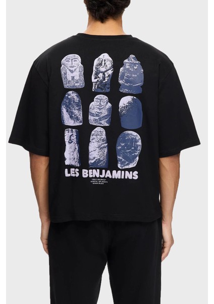 Sırt Baskılı Pamuklu Oversize Fit Bisiklet Yaka T Shirt Erkek T Shirt LB25FWTURMUOT modelleri