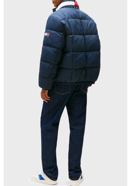 Kapitoneli Relaxed Fit Su Itici Dik Yaka Şişme Mont Erkek Mont DM0DM22041 C1G modelleri