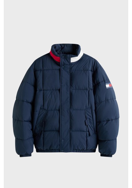 Kapitoneli Relaxed Fit Su Itici Dik Yaka Şişme Mont Erkek Mont DM0DM22041 C1G indirimleri