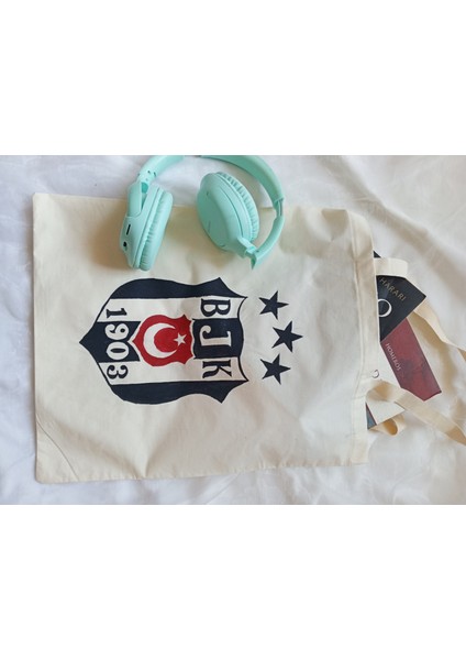 El Boyaması Bez Çanta – Beşiktaş Tasarım – El Yapımı Özel Çalışma