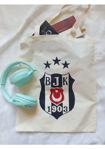 El Boyaması Bez Çanta – Beşiktaş Tasarım – El Yapımı Özel Çalışma fiyatları