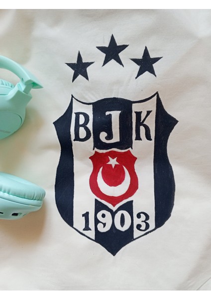 El Boyaması Bez Çanta – Beşiktaş Tasarım – El Yapımı Özel Çalışma modelleri