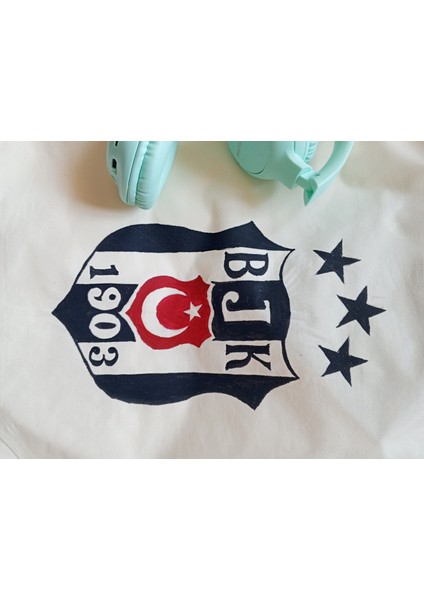 El Boyaması Bez Çanta – Beşiktaş Tasarım – El Yapımı Özel Çalışma indirimleri