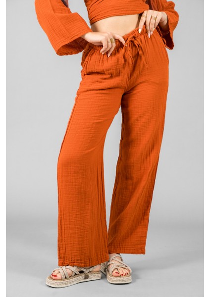 Müslin Kadın Palazzo Pantolon