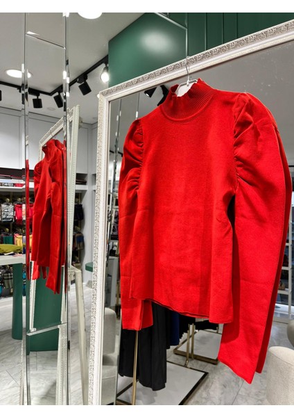 Joy In Joy Prenses Kol Triko Body - Mercan - Standart