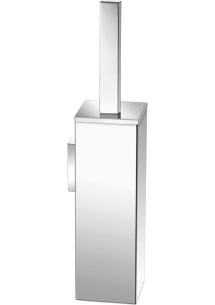 Tuvalet Fırçalık, Kare, Duvara Monte - Parlak Paslanmaz Çelik