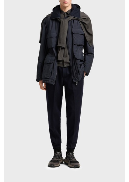 Logolu Regular Fit Su Itici Kapüşonlu Şişme Mont Erkek Mont EM003184 AF18503 UB118 fiyatları